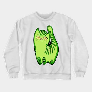 Green cat Crewneck Sweatshirt